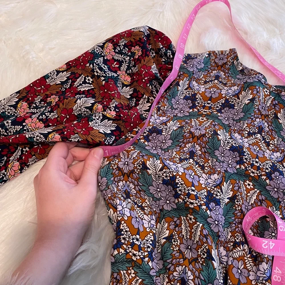 Nasty Gal flower boho long sleeved romper size 2 - Picture 10 of 16